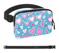 Love Pattern-1663 - Marsupio a tracolla per uomo e donna, borsa da cintura per viaggi, casual, passeggiate, corsa, escursionismo, ciclismo, multicolore, 4 x 23 x 15 cm, Multicolore,