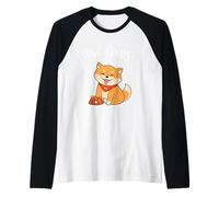 Love Paws - Divertente Shiba Inu Cartoon Dog Amante Maglia con Maniche Raglan