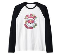 Love Peace Christmas Vibes Retro Christmas Maglia con Maniche Raglan