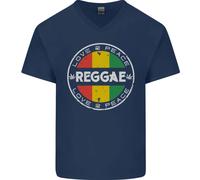 Love Peace Reggae Music Maglietta In Cotone A V Per Uomo