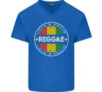Love Peace Reggae Music Maglietta In Cotone A V Per Uomo