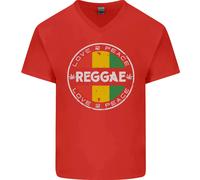 Love Peace Reggae Music Maglietta In Cotone A V Per Uomo