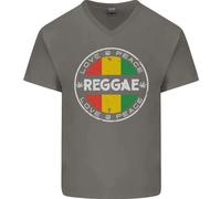 Love Peace Reggae Music Maglietta In Cotone A V Per Uomo