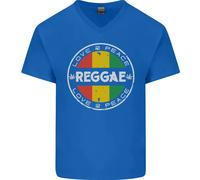 Love Peace Reggae Music Maglietta In Cotone A V Per Uomo