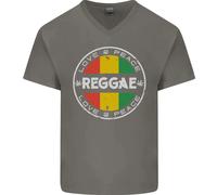 Love Peace Reggae Music Maglietta In Cotone A V Per Uomo