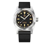 LOve Peace San Martin SN029GC orologio da uomo pilota vintage militare YN55 orologi automatici da polso con cinturino in nylon (black)