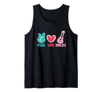 Love Peace Ukulele I Chitarra Musica Cuore Strumento Canotta