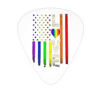 Love Pride Us Flag Lgbtq Plettri per chitarra Plettri per chitarra basso 12 pezzi