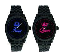 love print Coppia Di Orologi Da Polso Personalizzati You And Me King & Queen BE COLOR