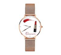 love print Orologio Da Polso Personalizzato Idea Regalo San Valentino You And Me Make Up Artist (ORO ROSA)