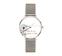 love print Orologio Da Polso Personalizzato Idea Regalo San Valentino You And Me Solo Chi Osa Impara a Volare (ARGENTO)