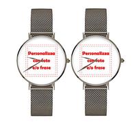 love print Orologio DONNA\UOMO CON FOTO Da Polso Idea Regalo San Valentino You And CON NOME Joker And Harley (NERO)
