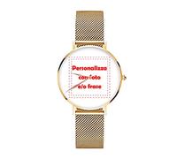 love print Orologio DONNA\UOMO CON FOTO Da Polso Idea Regalo San Valentino You And Me Con foto (ORO)