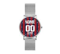 love print Orologio Tifoso Interista Juventino Fiorentina Napoli Milan Compreso Scatolino di Protezione Personalizzato con Nome e Numero (Bologna)