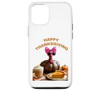 Love Pumpkin Pie Retro Ringraziamento Cena in famiglia Divertimento Custodia per iPhone 12/12 Pro