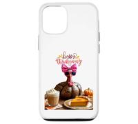 Love Pumpkin Pie Retro Ringraziamento Cena in famiglia Divertimento Custodia per iPhone 12/12 Pro