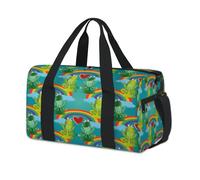 Love Rainbow Frogs Borsone sportivo con rane Weekend Borsa da notte Tote Borsone Casual Viaggio Palestra Borsone per bambini Ragazze Ragazzi Donne Uomini