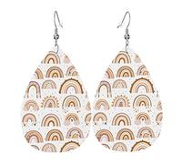 Love Rainbow Orecchini in pelle per le donne Ciondola l'orecchino con il ciondolo a goccia con i regali del gancio per la ragazza adulta
