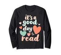 Love Reading Citazione It's a Good Day to Read Fun Happy Vibe Maglia a Manica