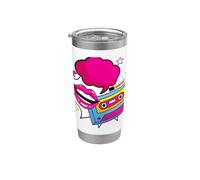 Love Retro Mixtape 80's Blank This Is My 80s 90's Party Labbra Bicchiere termico in acciaio inox doppia parete