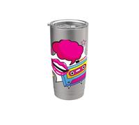 Love Retro Mixtape 80's Blank This Is My 80s 90's Party Labbra Bicchiere termico in acciaio inox doppia parete