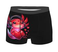 Love Rock Axolotls Boxer Slips Leggeri Intimo Maschile Vita Elastica Biancheria Intima per Uomo L