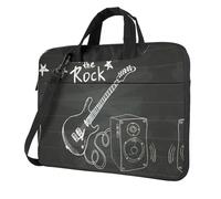 Love Rock Borsa per computer portatile Business Computer portatile Unisex Borsa a tracolla Messenger Cartella Indietro Stagione Scuola, Nero , 14 inch