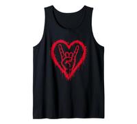 Love Rock, Rock On Hand, Heart Rock Music Canotta