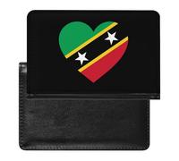 Love Saint Kitts and Nevis - Custodia per passaporto con scomparti per carte di credito, da viaggio, Stile:, Taglia unica