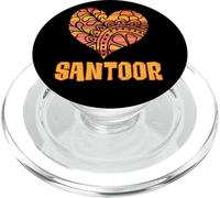 Love Santoor - Strumento a corda indiano, motivo mandala arancione PopSockets PopGrip per MagSafe