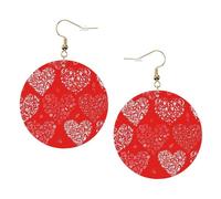 Love. Set di orecchini da donna in pelle stampata, 1 paio di orecchini leggeri bohémien, gioielli regalo per donne e ragazze