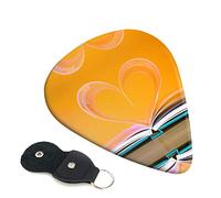 Love Shape Book - Set di 6 plettri per chitarra acustica, chitarra elettrica, basso, ukulele, accessori per chitarra
