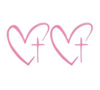 Love Shape Side Window Graphic Weatherproof Adhesive Vehicle Emblem
