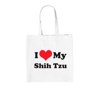 Love Shih Tzu - Borsa Tote IN Tela - Cane Cani Cagnolino Animali Proprietario