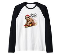 Love Sloth - Camicia da Donna con Bradipo Pigro, per Ragazze e Bambine Maglia con Maniche Raglan