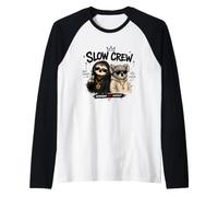 Love Sloth - Camicia da Donna con Bradipo Pigro, per Ragazze e Bambine Maglia con Maniche Raglan