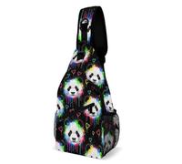 Love Splash Ink Panda Uomo Donna Borsa A Tracolla Piccolo Zaino Monospalla Leggera Borsa Monospalla Per Trekking Campeggio Escursionismo