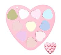 Love Stampo in silicone a forma di cuore per la cottura, 10 griglie, stampo per torta in silicone a forma di cuore, antiaderente, decorazione da tavolo