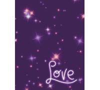 Love Stars Wide Ruled Notebook - 8.5x11, 120 Pages: A Purple Starry Sky Composition Notebook with Wide Ruled Pages for Writing, Journaling, or School