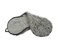 Love Story, Asciugamano in Microfibra ciniglia per Animali Domestici, 2 Tasche, in Poliestere, 78 x 32 cm, Grigio