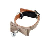 Love Story, Collare Anti-Strangolamento con Nodo E Campanello Poliestere 20>27Cm Tweed Naturale