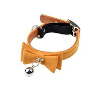 Love Story, Collare Anti-Strangolamento con Nodo E Campanello Poliestere 20>27Cm Tweed Senape