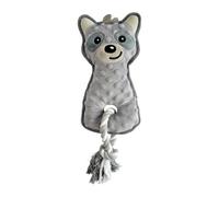 Love Story, Giocattolo Peluche Procione Sonoro e Corda Poliestere 15 x H.37 cm Les Compères Grigio