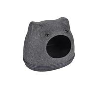 LOVE STORY Niche testa di gatto in feltro con zip, 41 x 36 x 33 cm, antracite