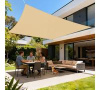 LOVE STORY Vela ombreggiante 2x2m Rettangolare Impermeabile Tenda a Vela Sabbia Tenda da sole per esterno，PES Poliéster Protezione UV al 95% per Esterno,Giardino,Terrazzo,Balcone,Patio