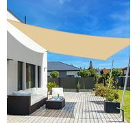 LOVE STORY Vela ombreggiante 2x4m Rettangolare Impermeabile Tenda a Vela Sabbia Tenda da sole per esterno,PES Poliéster Protezione UV al 95% per Esterno,Giardino,Terrazzo,Balcone,Patio