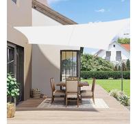 LOVE STORY Vela ombreggiante 3x4m Rettangolare Impermeabile Tenda a Vela bianco Tenda da sole per esterno，PES Poliéster Protezione UV al 95% per Esterno,Giardino,Terrazzo,Balcone,Patio