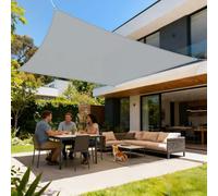 LOVE STORY Vela ombreggiante Impermeabile Rettangolare 2x3m Tenda a Vela Parasole PES Protección Rayos UV per Esterno, Giardino, Terrazza, Balcone (Grigio)