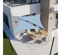 LOVE STORY Vela ombreggiante Triangolare 2x2x2m Impermeabile Tenda a Vela Blu Tenda da sole per esterno,PES Poliéster Protezione UV al 95% per Esterno,Giardino,Terrazzo,Balcone,Patio