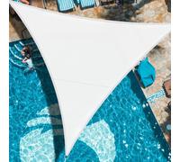 LOVE STORY Vela ombreggiante Triangolare 3.6x3.6x3.6m Impermeabile Tenda a Vela bianco Tenda da sole per esterno，PES Poliéster Protezione UV al 95% per Esterno,Giardino,Terrazzo,Balcone,Patio